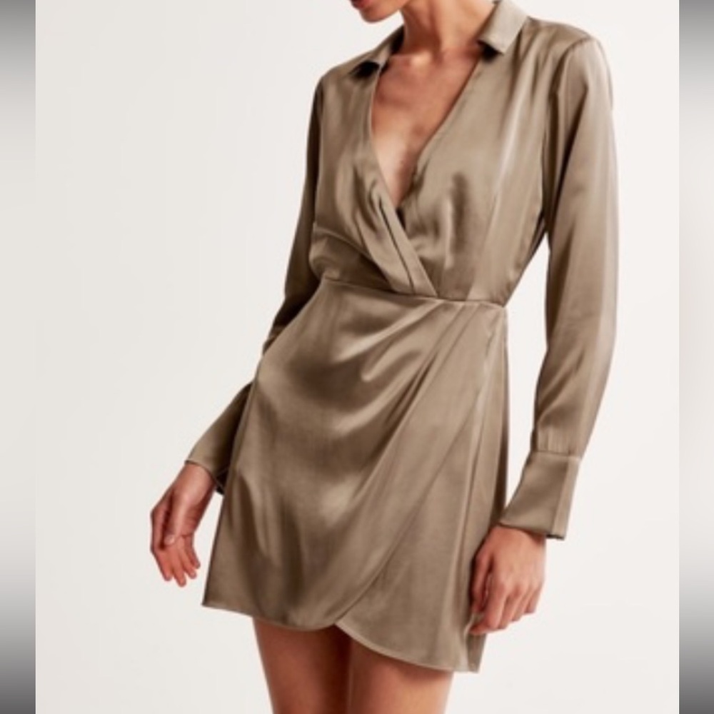 Abercrombie Long Sleeve Wrap Shirtdress